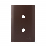 Placa p/ 2 Furos 4x2 - Novara Marrom Fosco